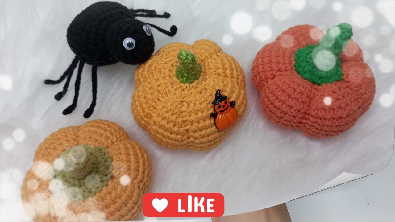 amigurumi abobora  de hallowen em amigurumi