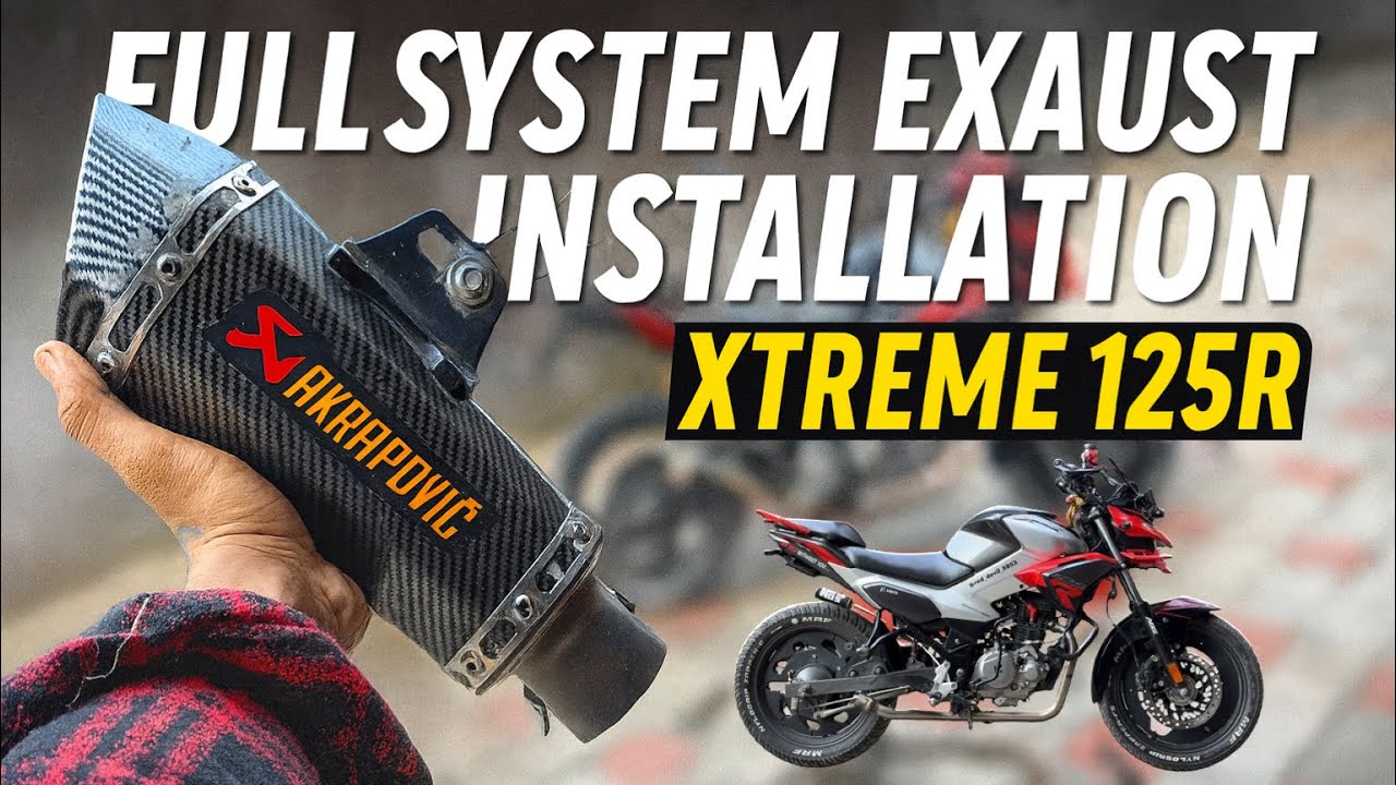 Full system akrapovic exaust installation in 125cc beast xtreme125r🔊🥶 