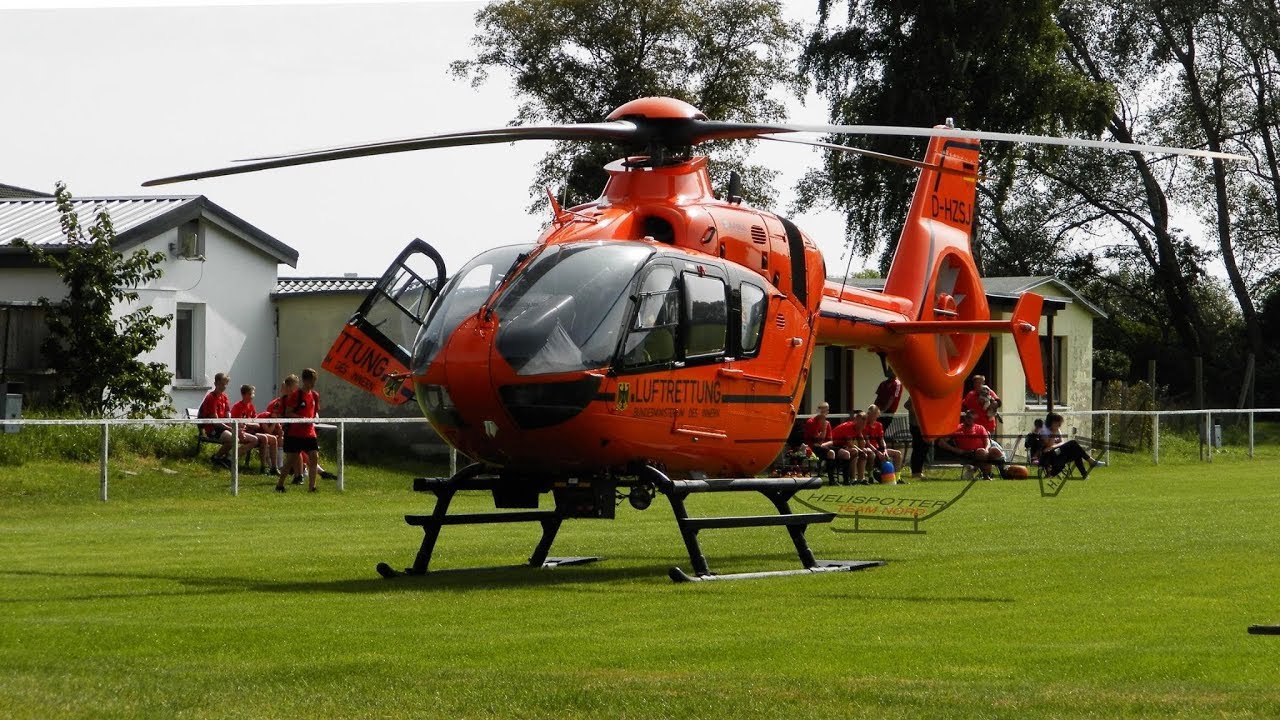 [HD] Christoph 34 , Ec 135 Landung und Start in Göhren