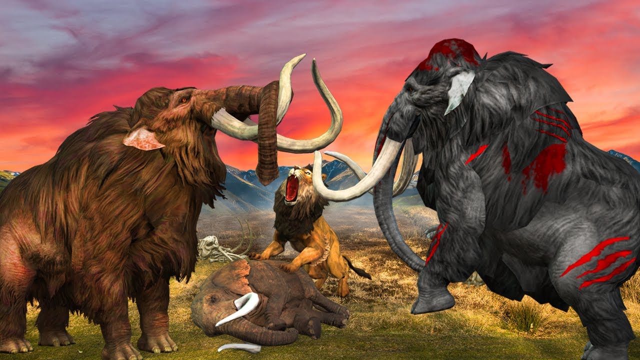 Woolly Mammoth Vs Zombie Mammoth Fight Baby Elephant Rescue
