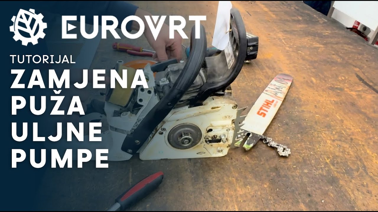 Motorna pila ne baca ulje? Zamjena puža uljne pumpe | EUROVRT