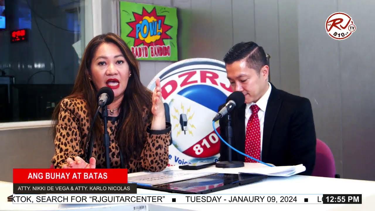 𝗔𝗻𝗴 𝗕𝘂𝗵𝗮𝘆 𝗔𝘁 𝗕𝗮𝘁𝗮𝘀 Hosted by Atty. Nikki De Vega & Atty. Karlo Nicolas - January 09, 2024