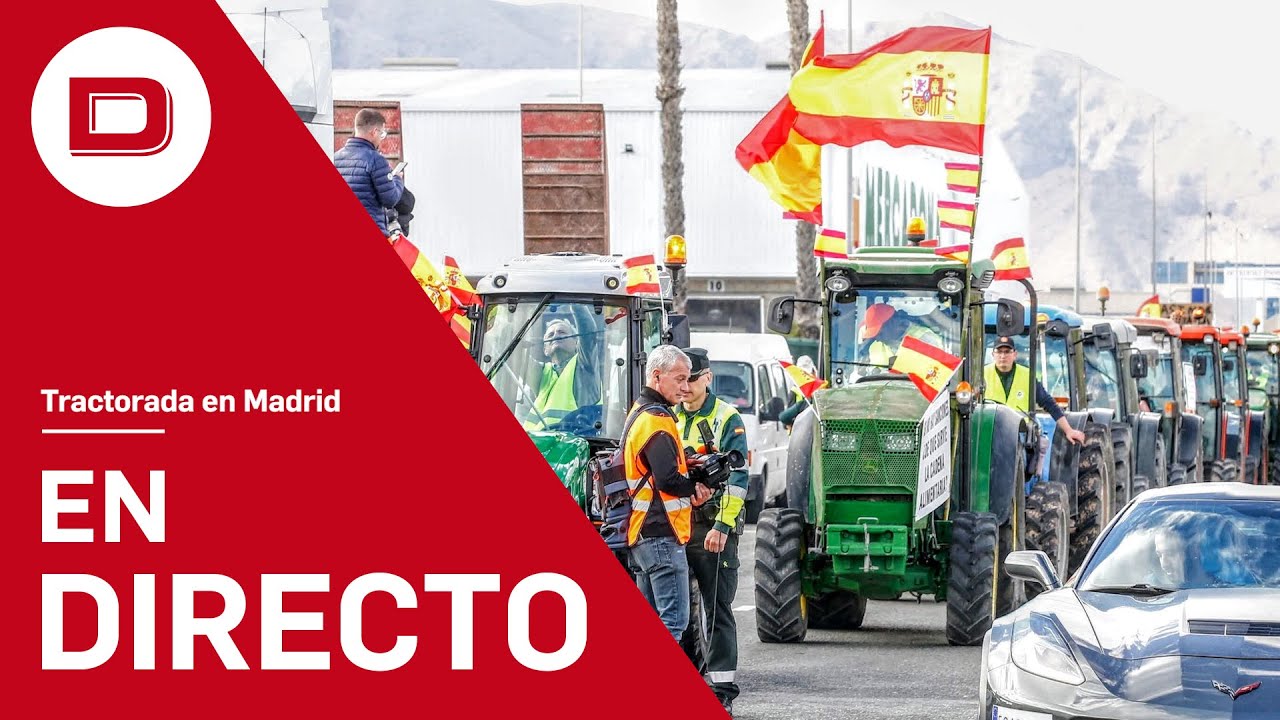 DIRECTO | Gran tractorada en Madrid durante las protestas de los agricultores