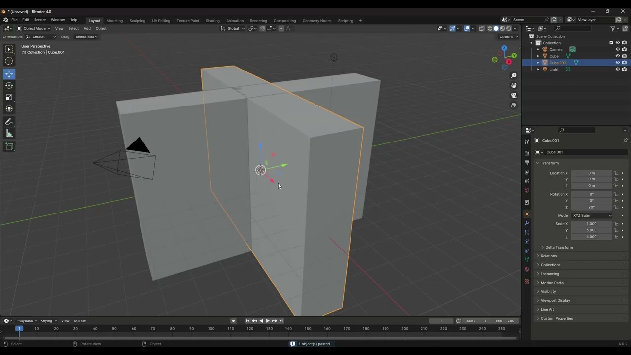 Maze Game - Modeling walls for the 1st level part 5