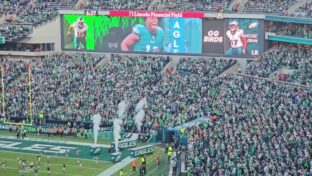 Eagles vs Dallas Week 9 Player intros and FLYOVER