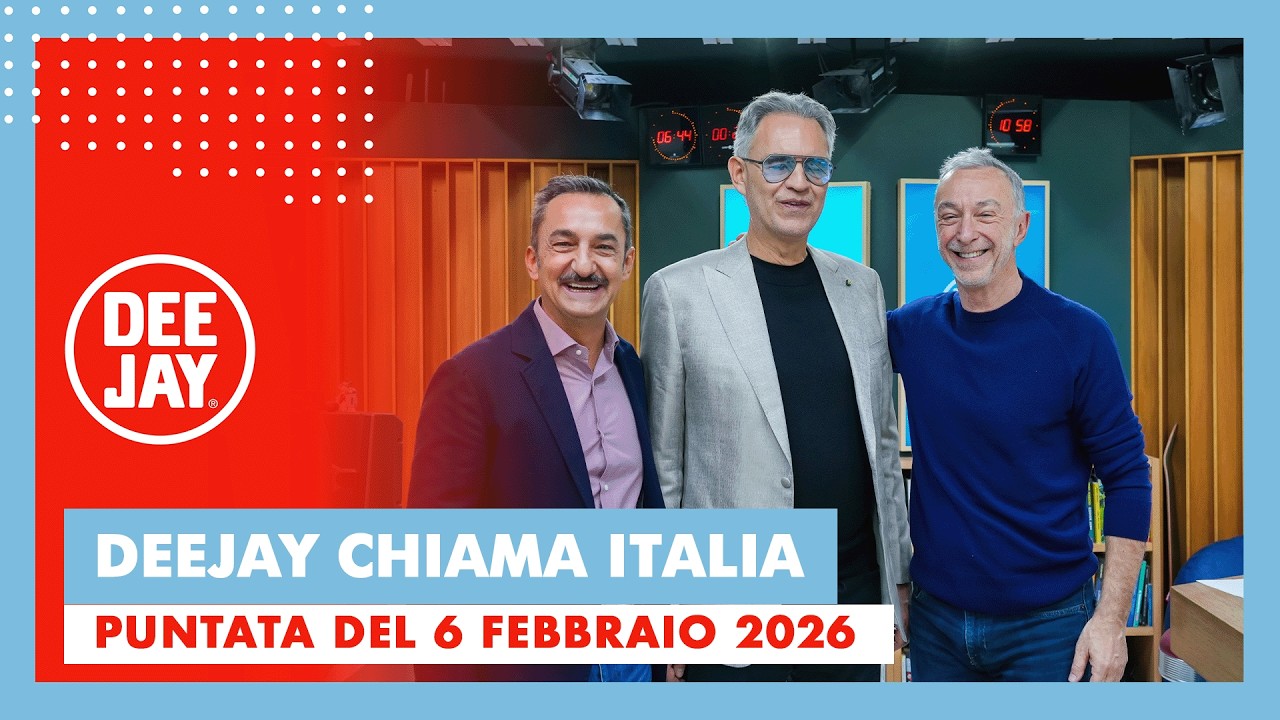 Deejay Chiama Italia - Puntata del 6 febbraio 2026 / Ospite Andrea Bocelli