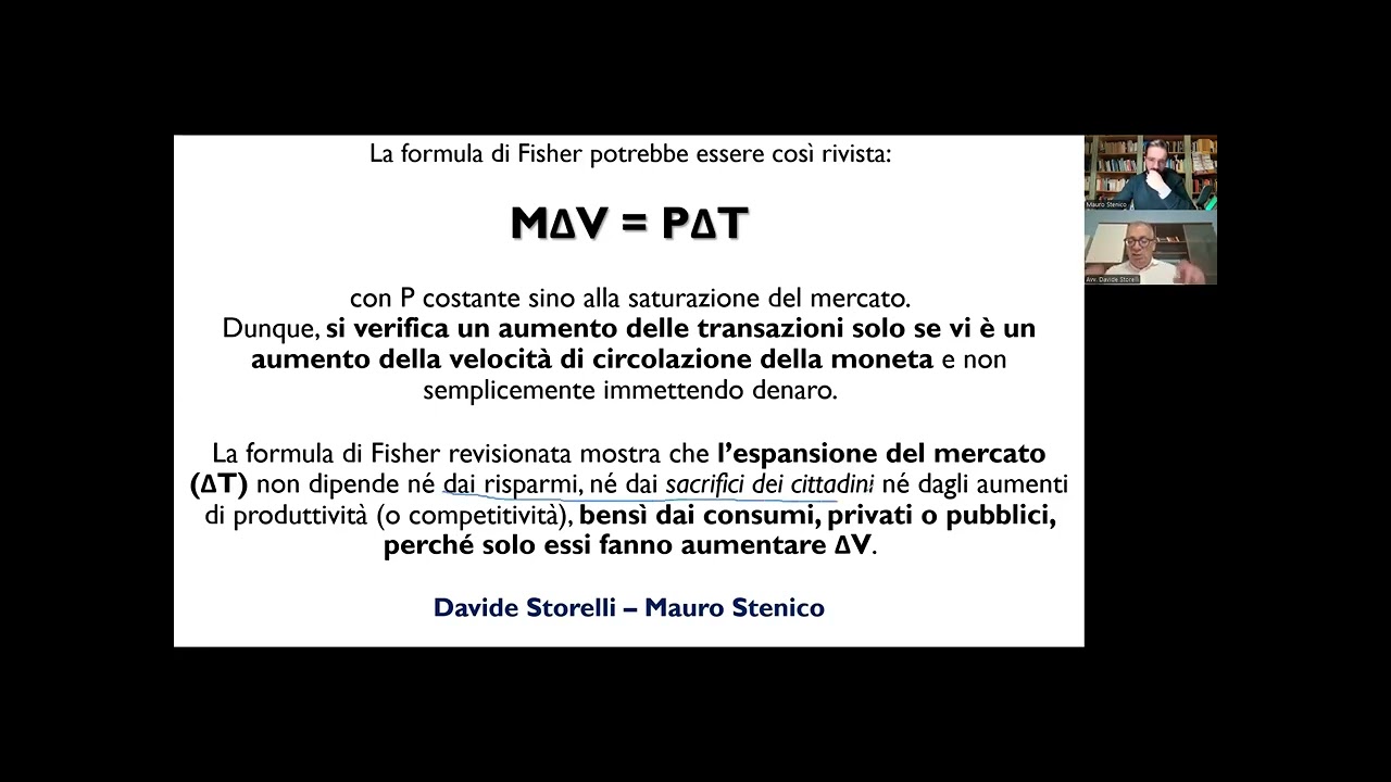 RIVISITAZIONE DELL'EQUAZIONE DI FISHER E DELLA LEGGE DI SAY -  DAVIDE STORELLI 