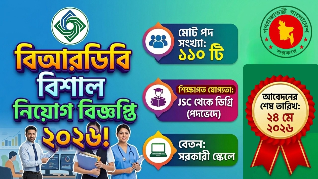 বাংলাদেশ পল্লী উন্নয়ন বোর্ড নিয়োগ বিজ্ঞপ্তি ২০২৬ 🔥 BRDB Job Circular 2026 🔥 সরকারি চাকরি