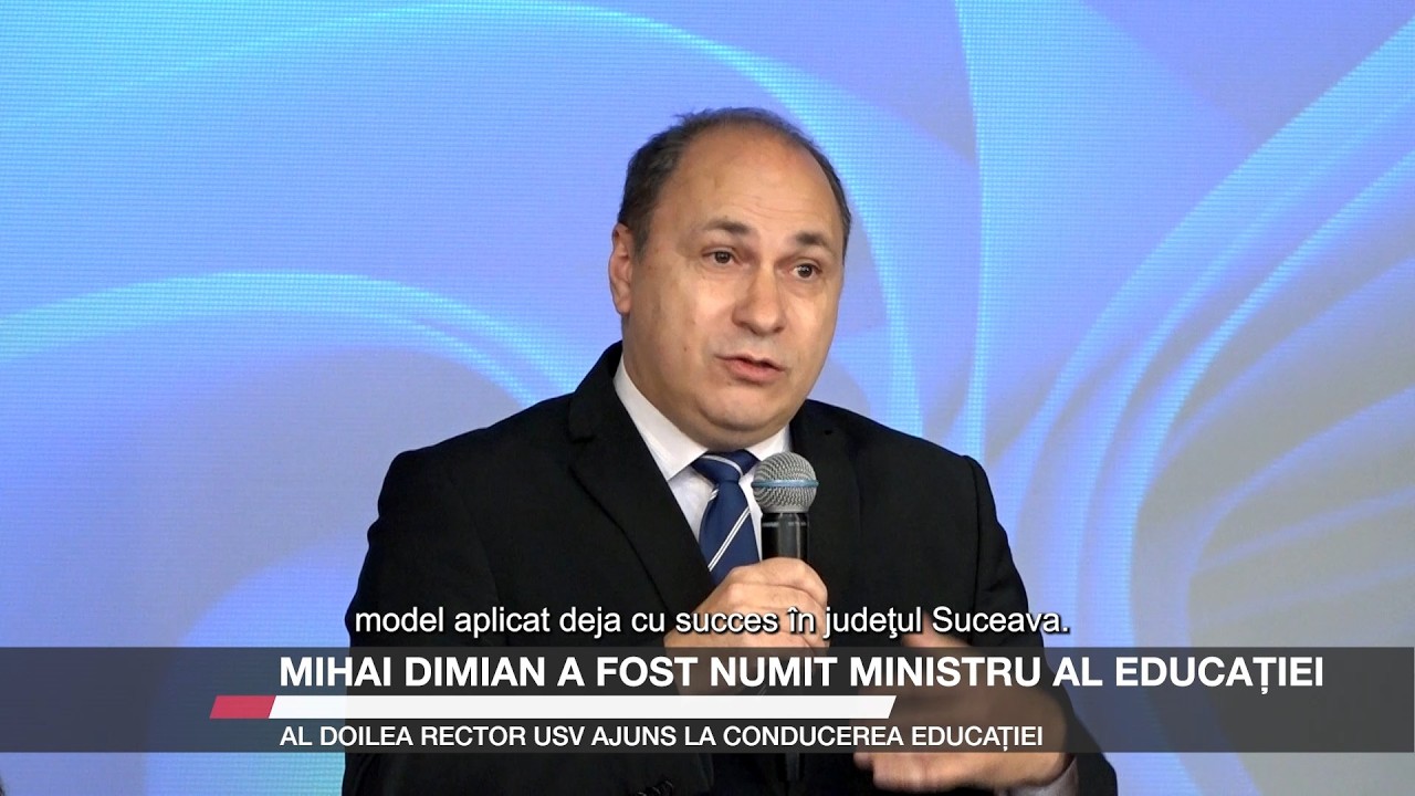 Mihai Dimian a fost numit ministru al Educației. Al doilea rector USV ajuns la conducerea Educației