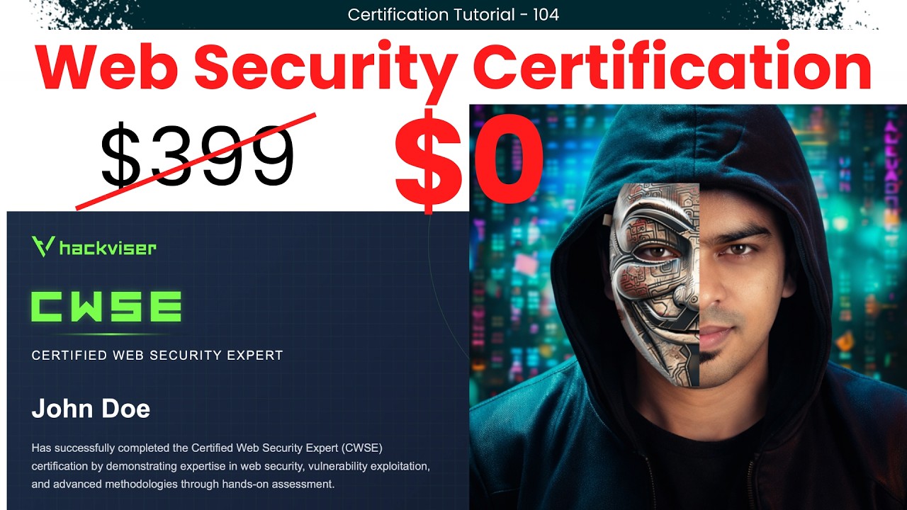 100% БЕСПЛАТНЫЙ сертификат по веб-безопасности стоимостью 399 долларов | Курс этичного хакинга CW...