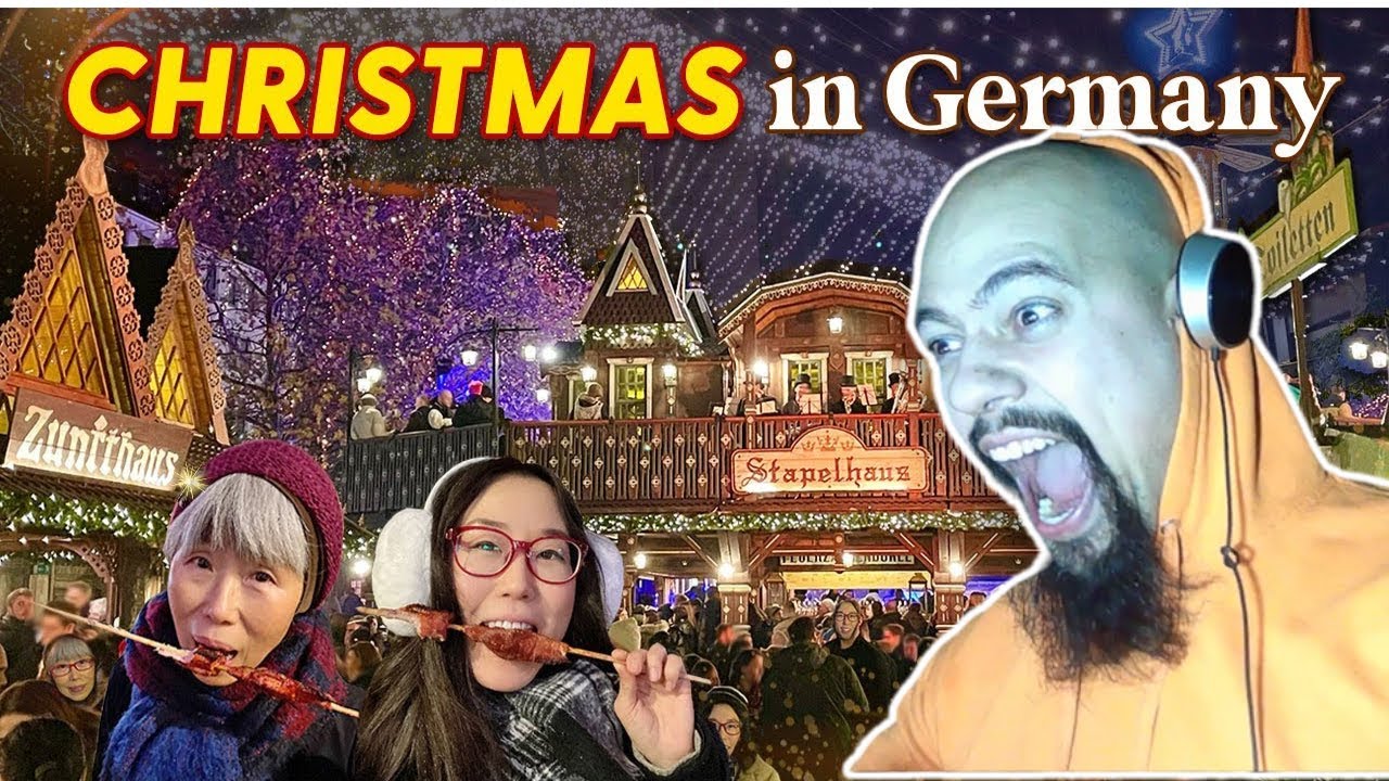 American Reacts To German CHRISTMAS MARKETS 🎄 Food Tour in Köln /Cologne