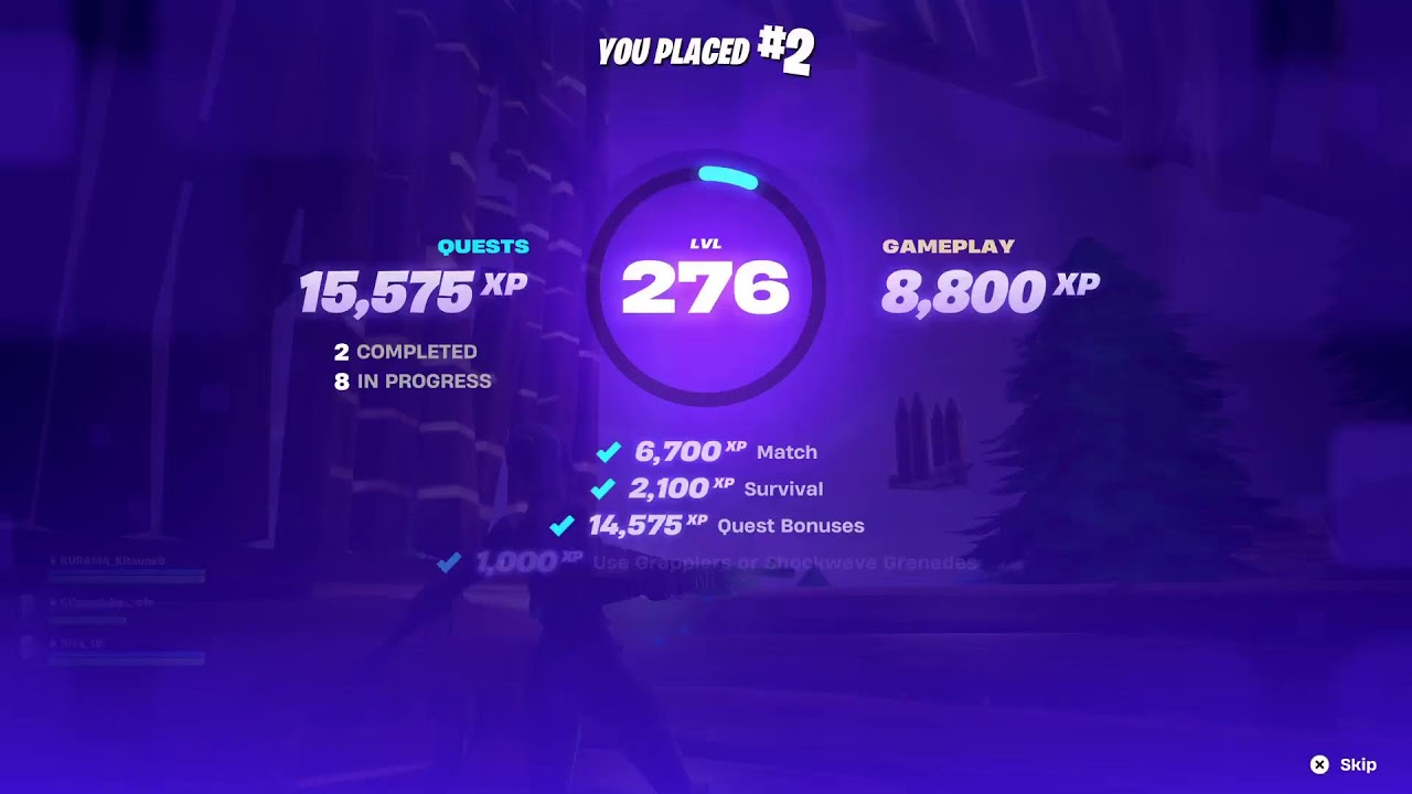 Playing Fortnite reload