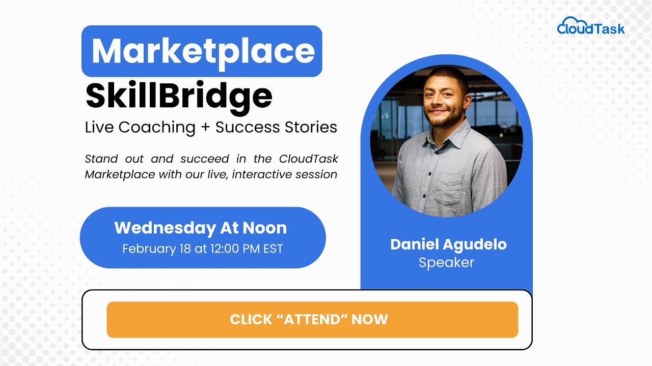CloudTask Marketplace: Skillbridge (Live Coaching + Success Stories)