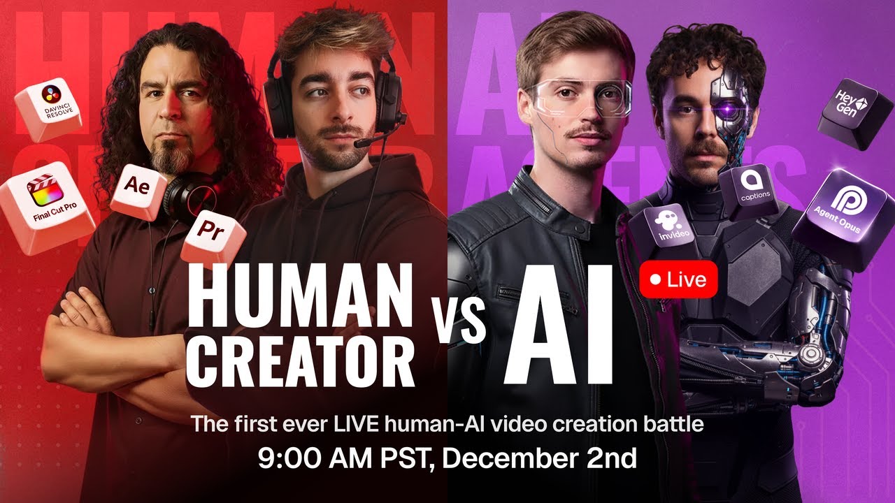 Live Human vs AI Editing Challenge, YOU Decide the Winner!