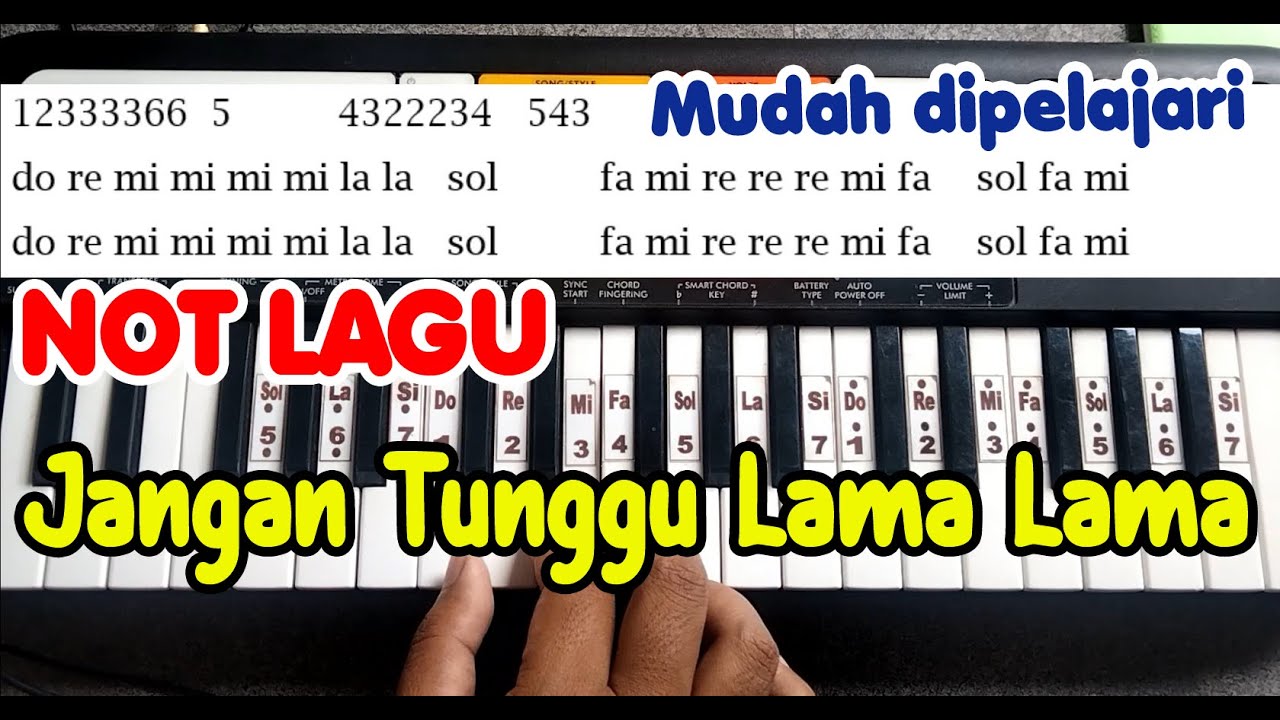 Jangan Tunggu Lama Lama - Not Lagu Piano / Pianika Sangat Mudah Dijamin Pasti Bisa untuk Drum Band