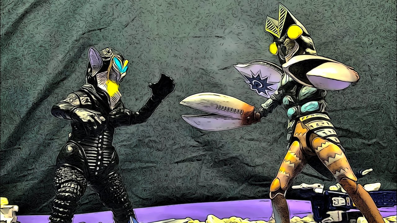 Mega   ̶M̶o̶n̶s̶t̶e̶r̶ Alien Battle #8: Baltan vs Mefilas | Ultraman Stop Motion | LJPL Animation