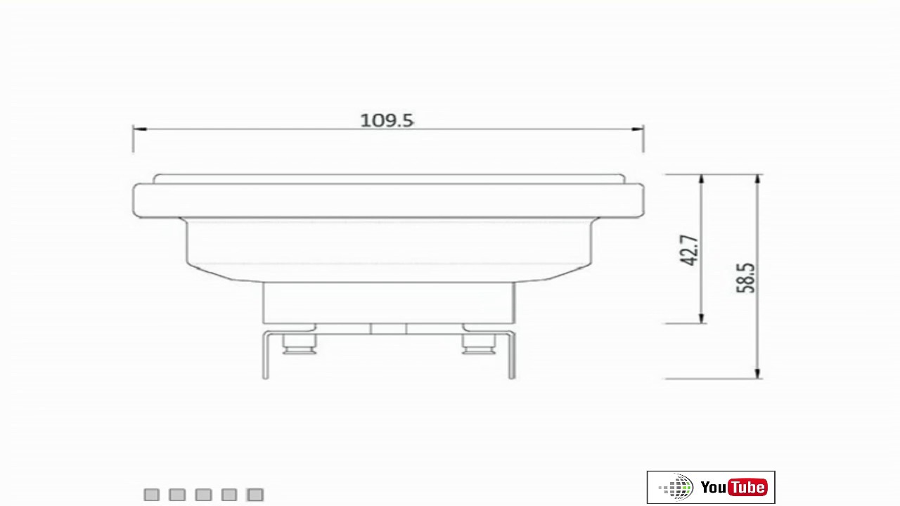 Ampoule AR111 double LED COB avec bloc d'alimentation sur culot G53