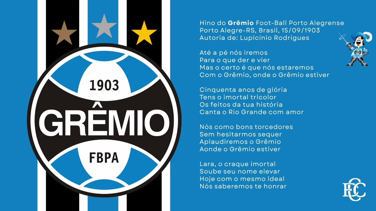 Hino do Grêmio - Instrumental + Letra