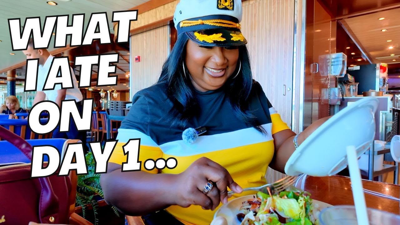 WHAT I ATE ON DAY 1 OF MY CRUISE VACATION !!