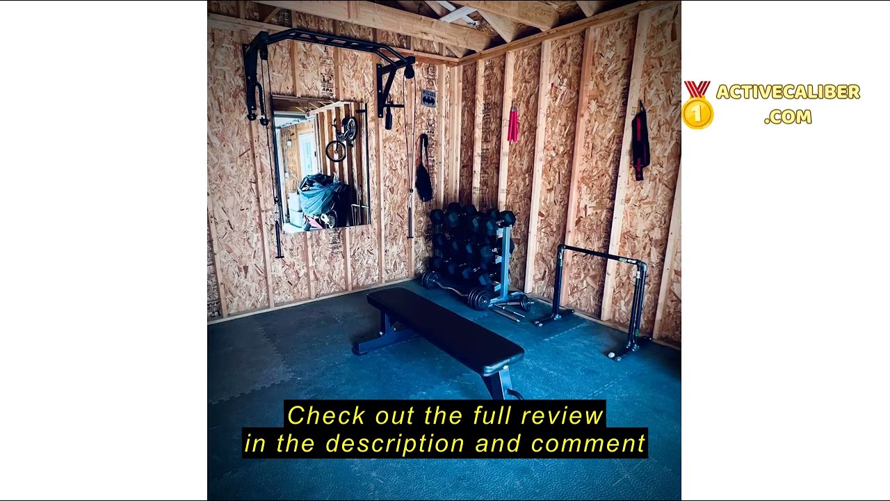 Review LIONSCOOL Multifunctional Wall Mounted Pull Up Bar with Pulley System, 48