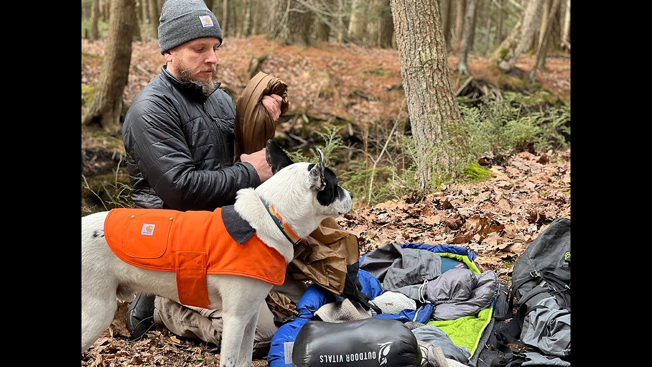 Winter Backpacking: Backcountry cooking, tarp camping, dog