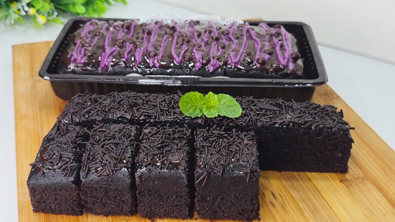 1 telur tanpa mikser bisa jadi 2 loyang brownies‼️cocok buat ide jualan 