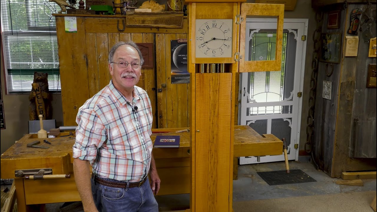 The American Woodshop- 2702- Shaker-Inspired Tall Case Maple Clock