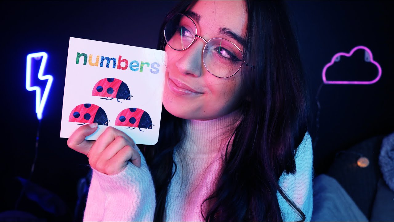 ASMR em Portugues | Video para Aprenderes Inglês Comigo! Nivel Básico: Números 🌸 Counting & Tracing!