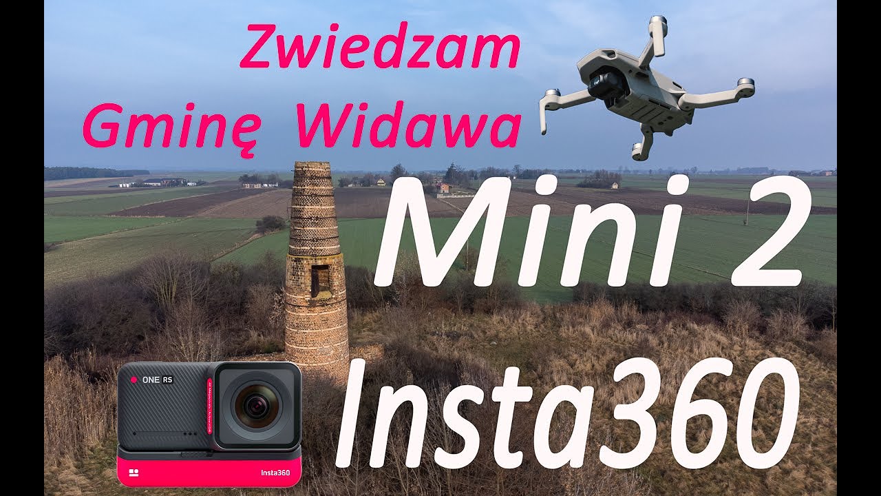 Zwiedzam gminę Widawa z dronem Mini2 oraz Insta360. Kalibracja kompasu w dronie.