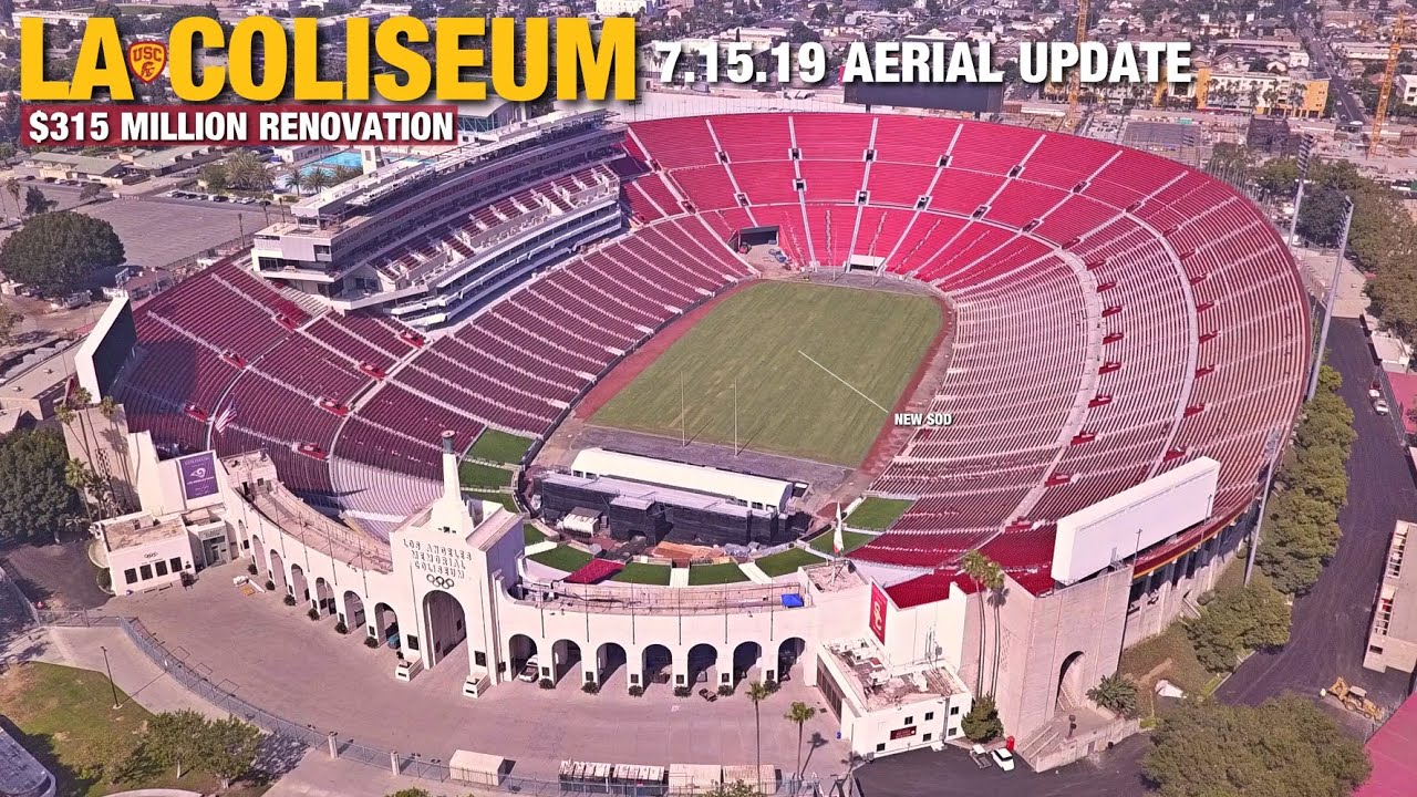 USC'S LA Coliseum | $315 Million Renovation Aerial Update 7.15.19