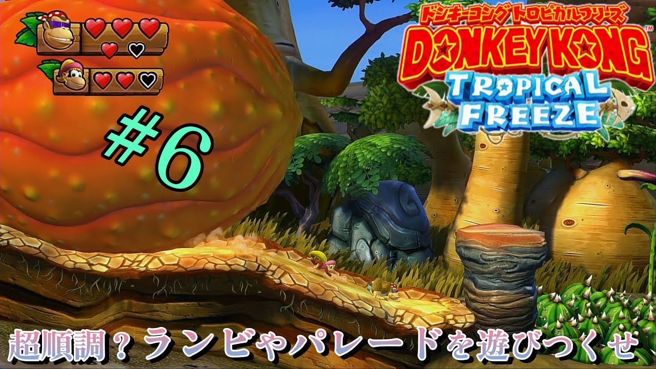 【ドンキーコングトロピカルフリーズ】超順調？ランビやパレードを遊びつくせ！！二人実況#6