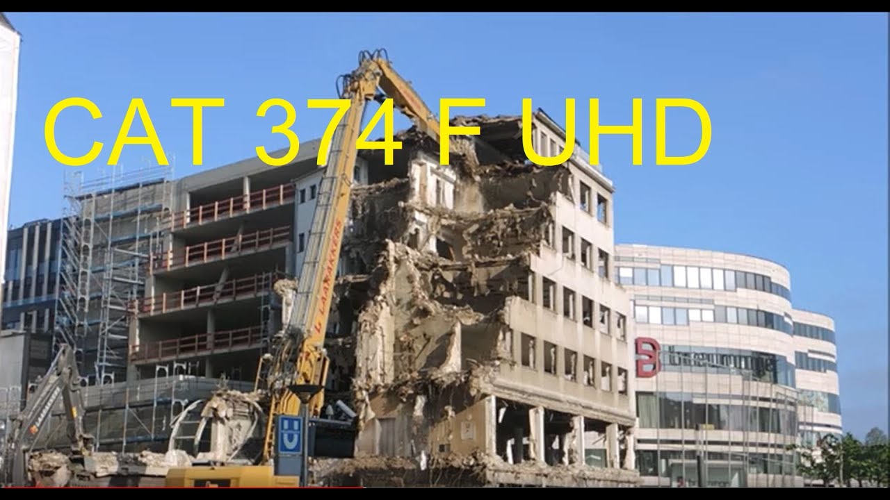 3 Hours - Excavator CAT 374  demolition site