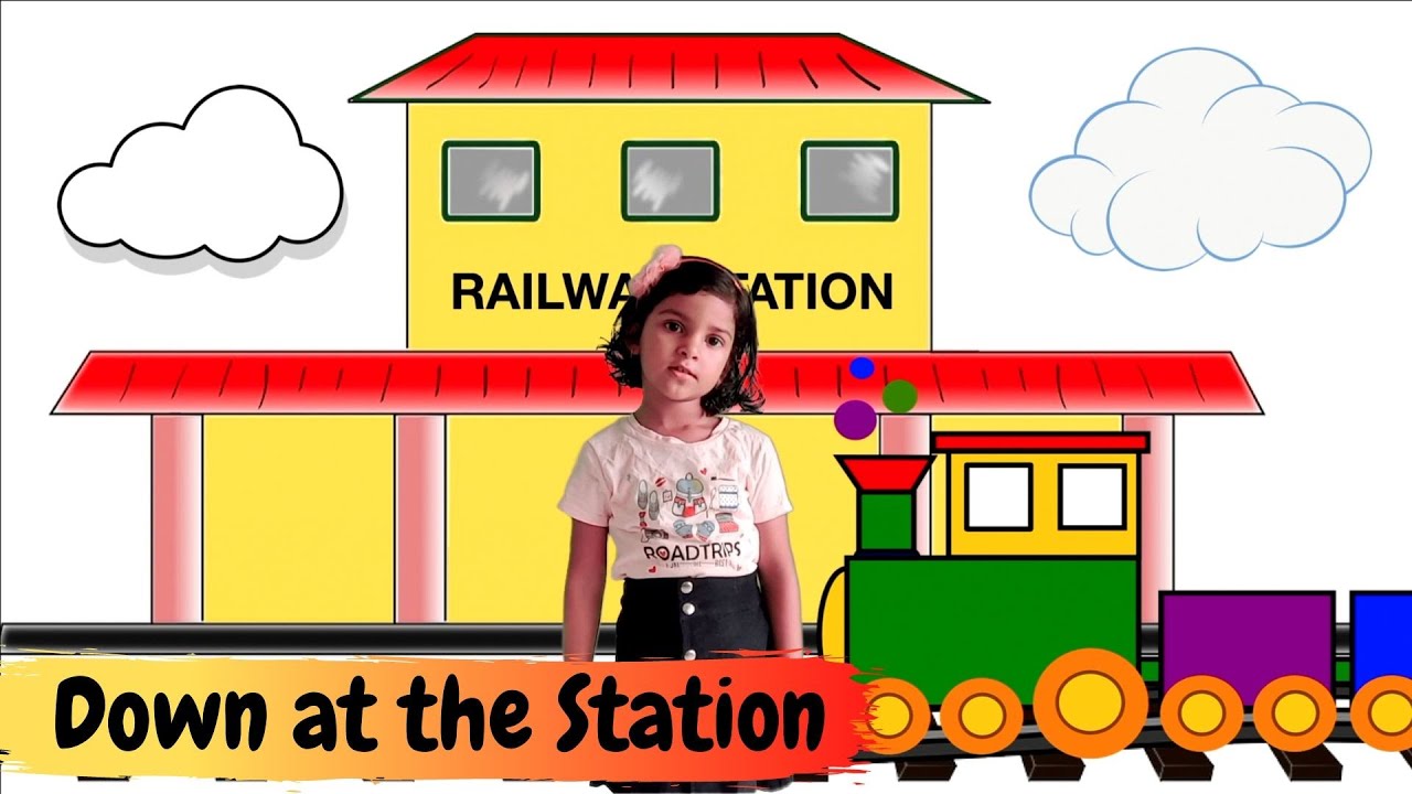 Down at the station | Down at the Harbour | Down at the Airport | Nursery Rhyme | Rhyme for Kids