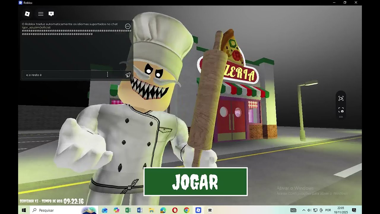 jogando escape da pizzaria do papa pizza.