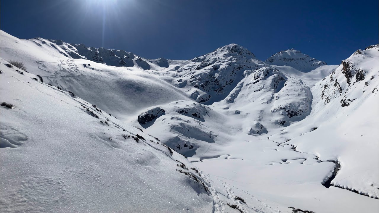 Esqui en San Isidro, zona del picu Torres.