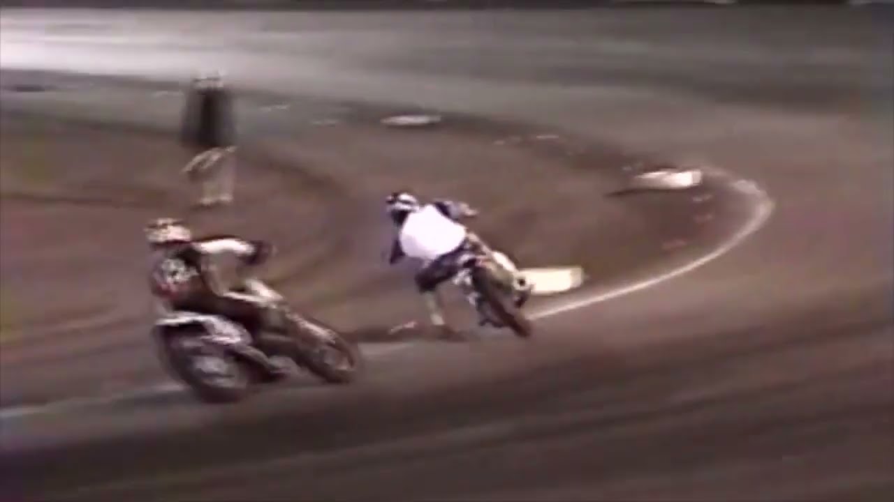 1999 SCFTA motorcycle flattrack race Temecula Bomber main event 15N Brandon Carnahan Jr #98?