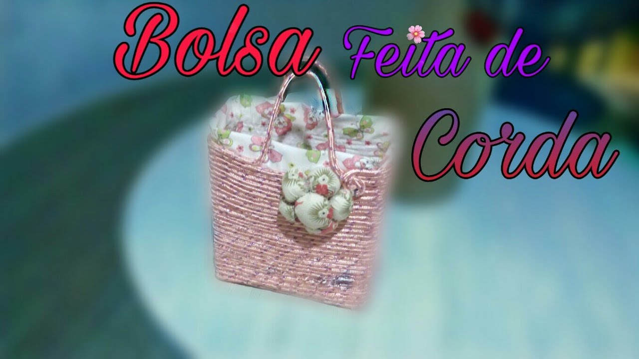 Diy: bolsa feita de corda .