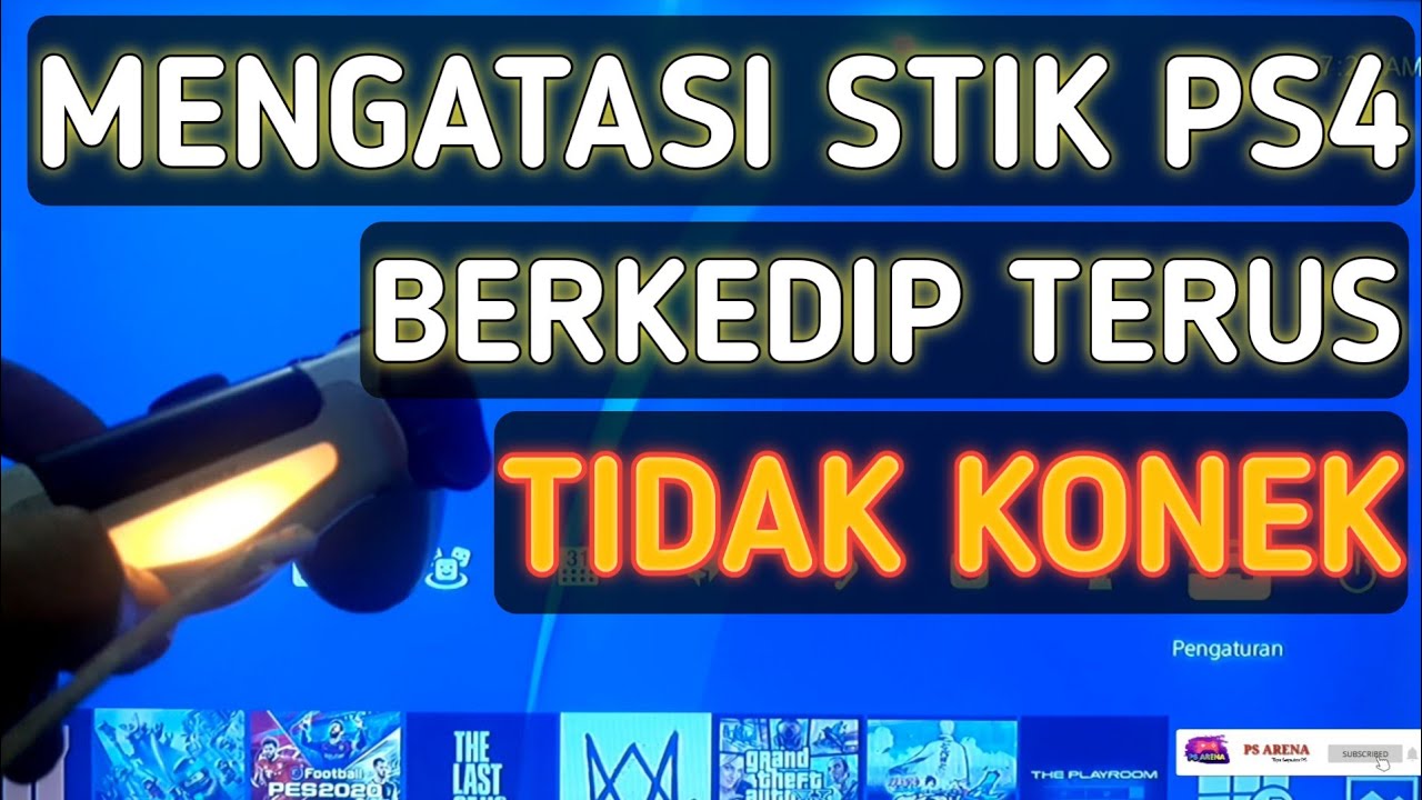 stik ps4 tidak bisa connect berkedip kuning