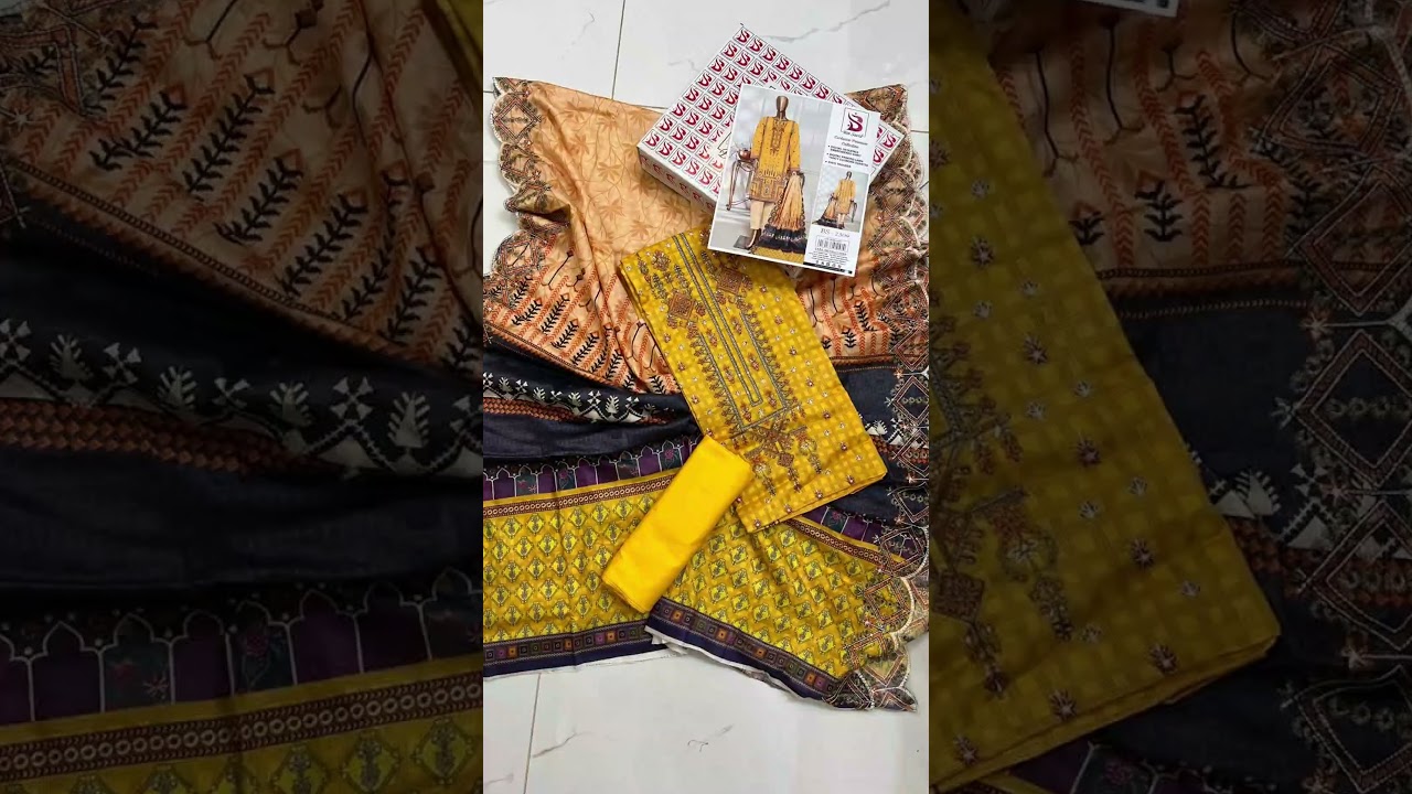 Bin Saeed Embroidered Cut Work Dupatta Summer Collection 2023 | Bin Saeed Original Suits Super Sale