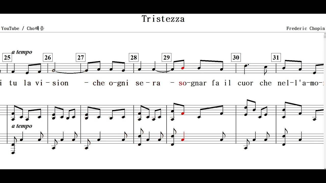 Tristezza(Frederic Chopin)-for Soprano