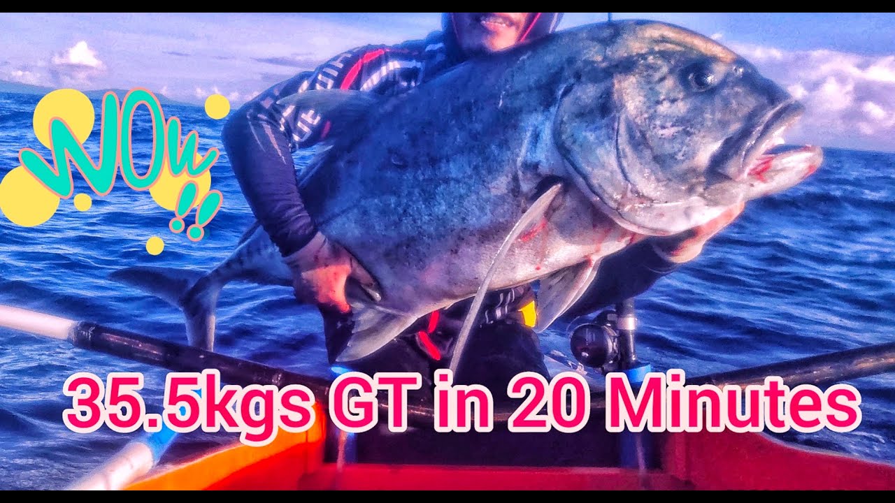 35.5kgs Giant Trevally On Slow Pitch Jigging | Ecooda Black Expert Slow Jigging Rod