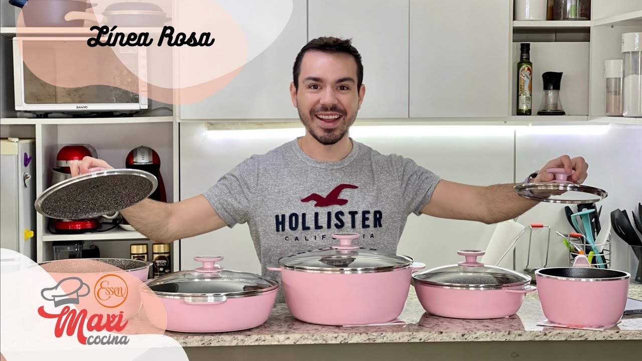 Línea Pink Essen - Kit ollas rosa 28cm + savarin Essen