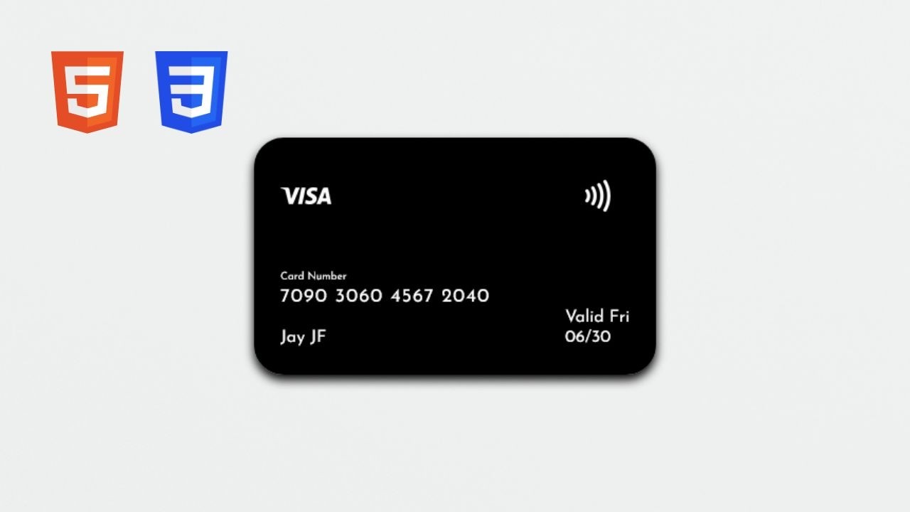 Credit Card UI Tutorial | HTML & CSS Frontend Project