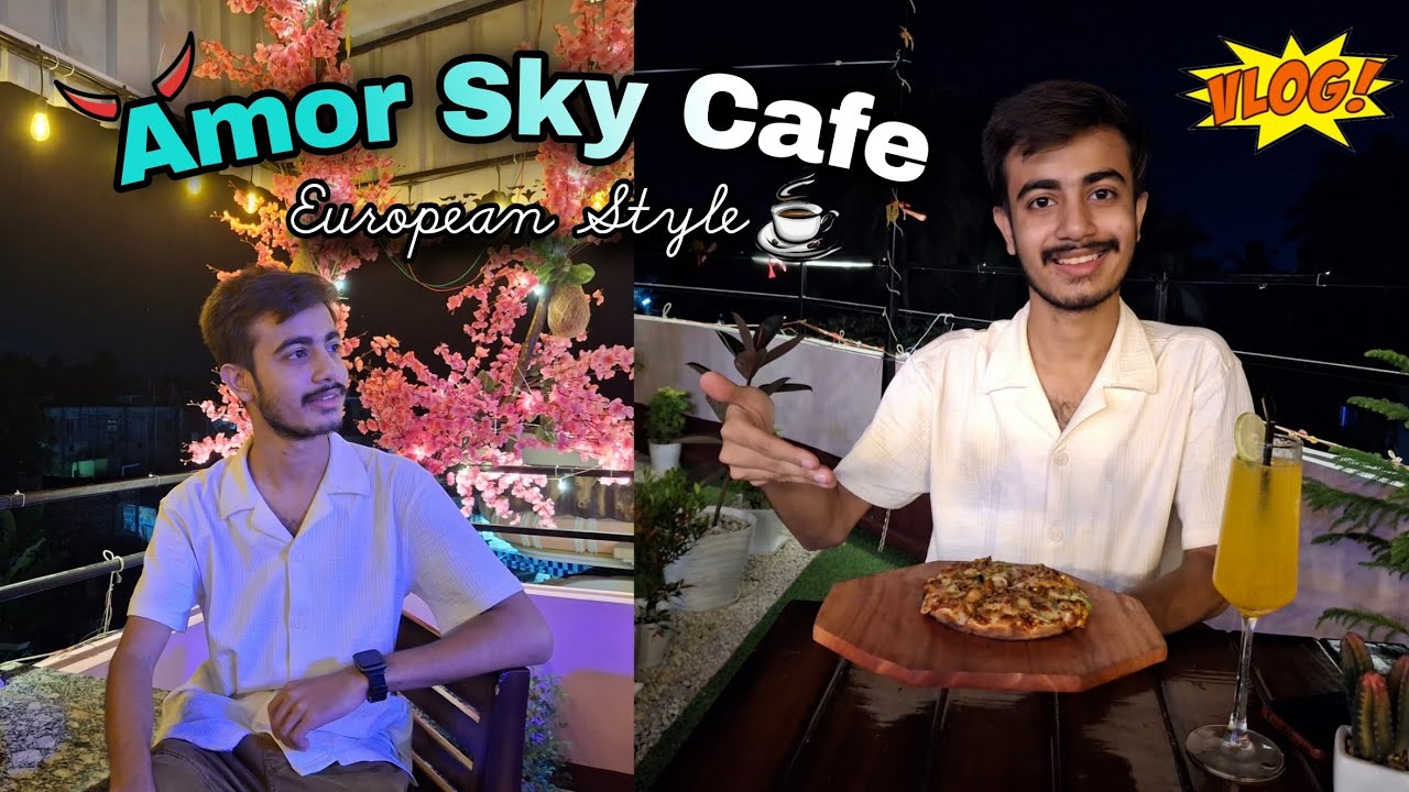 Habra's First Ever European Style Rooftop Cafe ❤️‍🔥|Amor Sky Cafe| Live Music Available 🔥