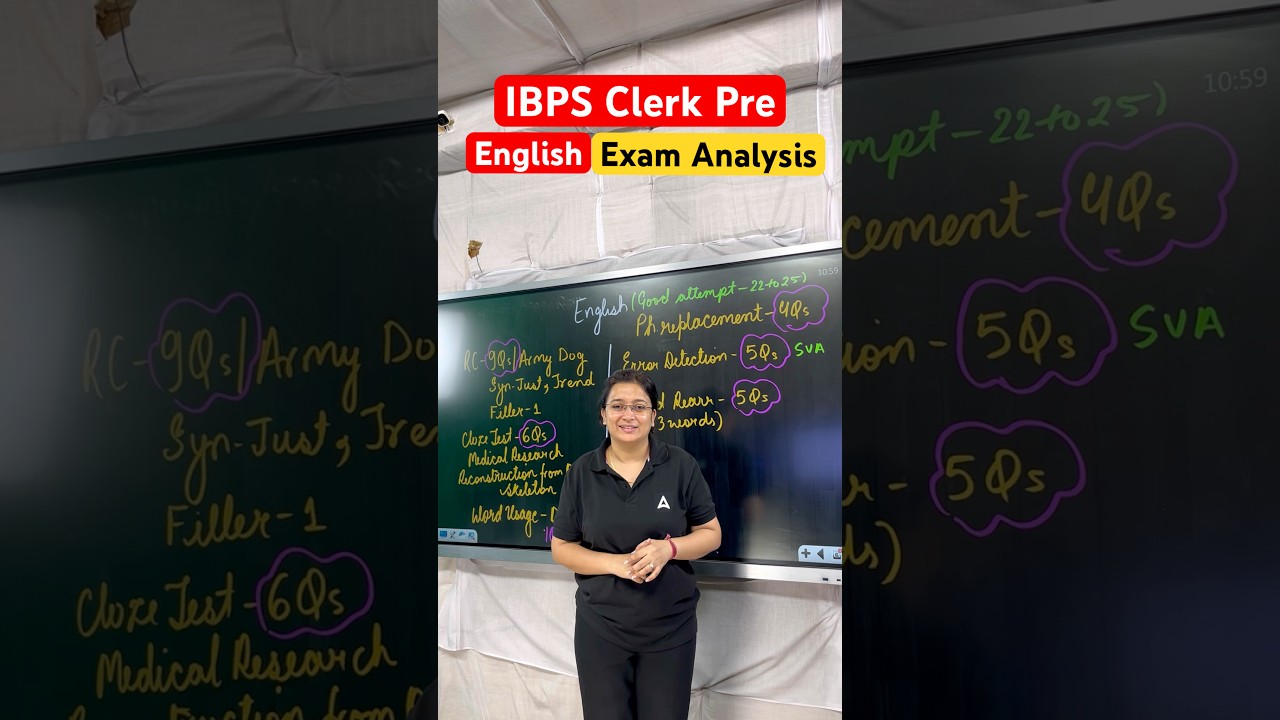 IBPS Clerk Pre English Exam Analysis