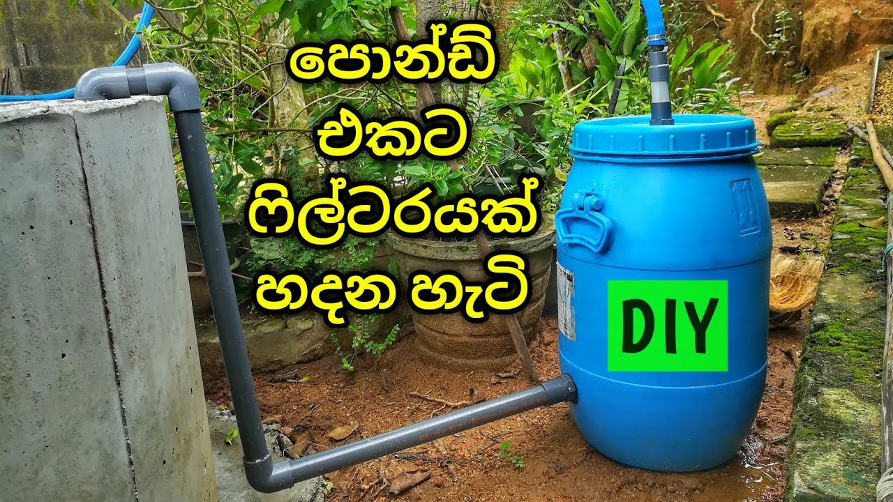 DIY Pond Filter | How to make a Canister Filter | පොන්ඩ් එකට ලොකු ෆිල්ටරයක් හදාගන්න ආකාරය