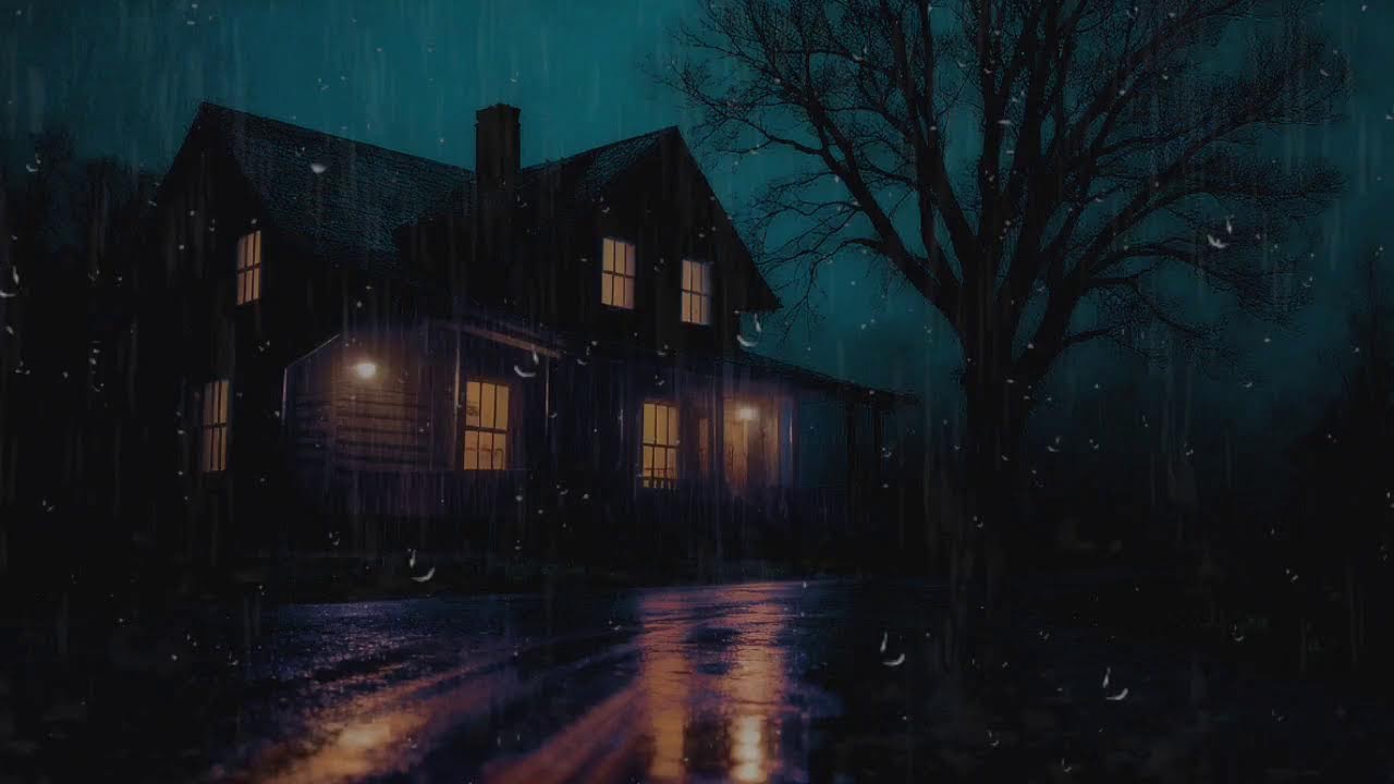 3H Heavy Rain Cabin Forest – Fall Asleep in Minutes | Deep Sleep Ambience Relaxation Rain