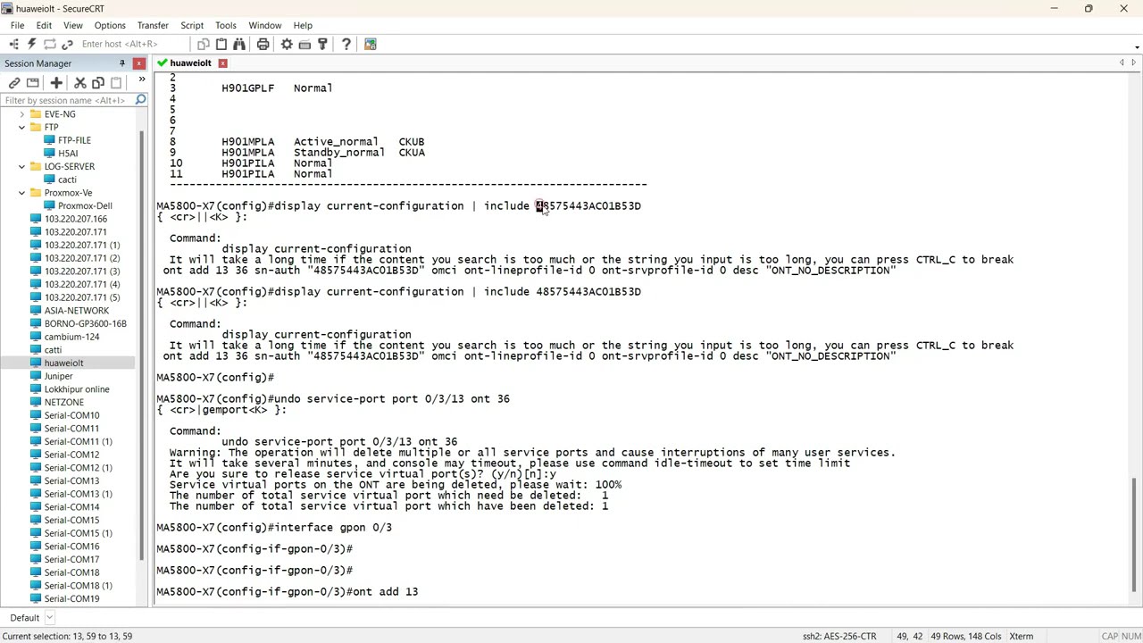how to configure huawei olt