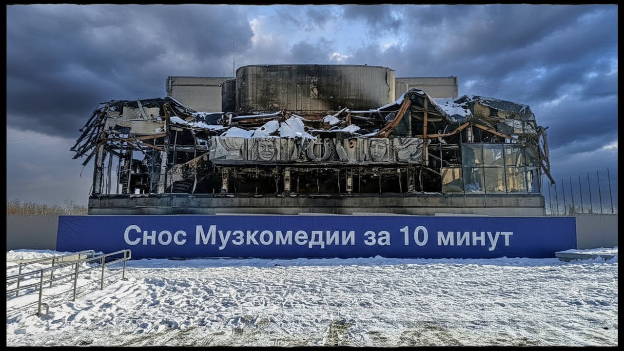 Как сносили Хабаровский Музыкальный театр? | Полный снос Музкомедии в Хабаровске