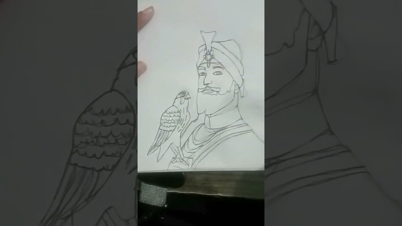 Making the picture of Guru Gobind Singh Ji #art #waheguru